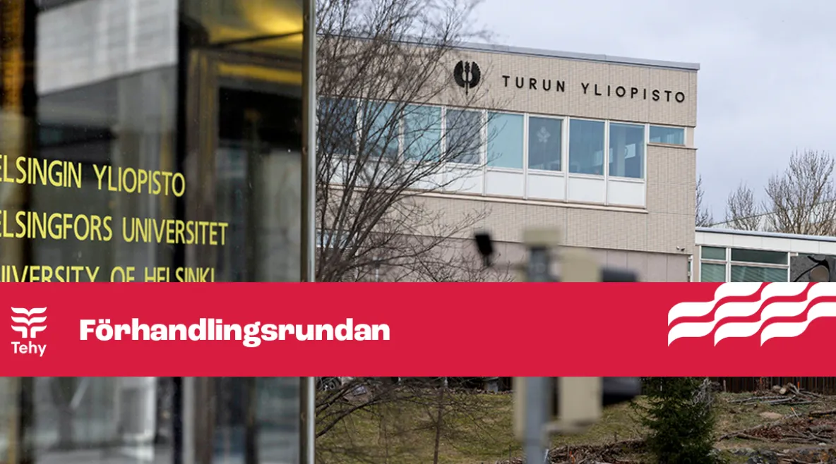 Kuvassa ovi, jossa lukee Helsingin yliopisto. Kuvassa myös rakennus, jossa lukee Turun yliopisto