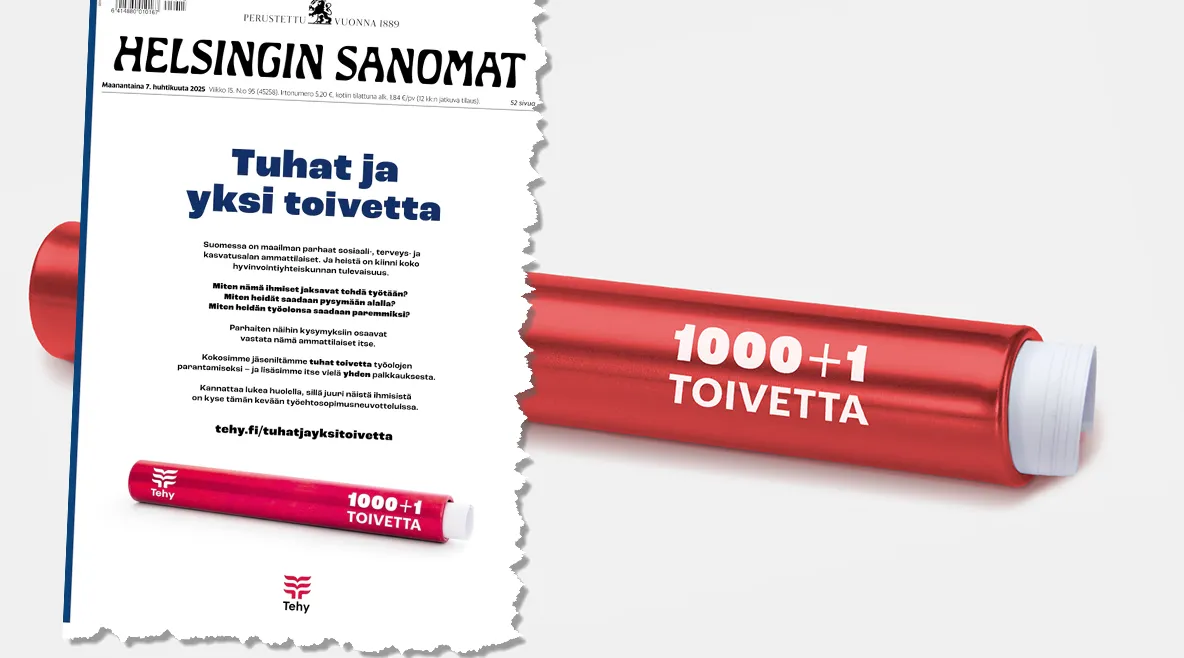 Ruutukaappaus HS:n etusivusta