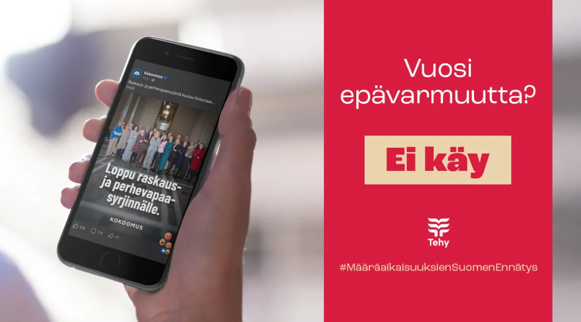 Kokoomuksen Facebook-päivitys