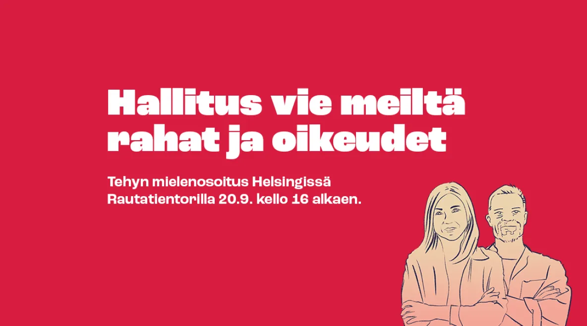 Piirroskuva, jossa nainen ja mies. 