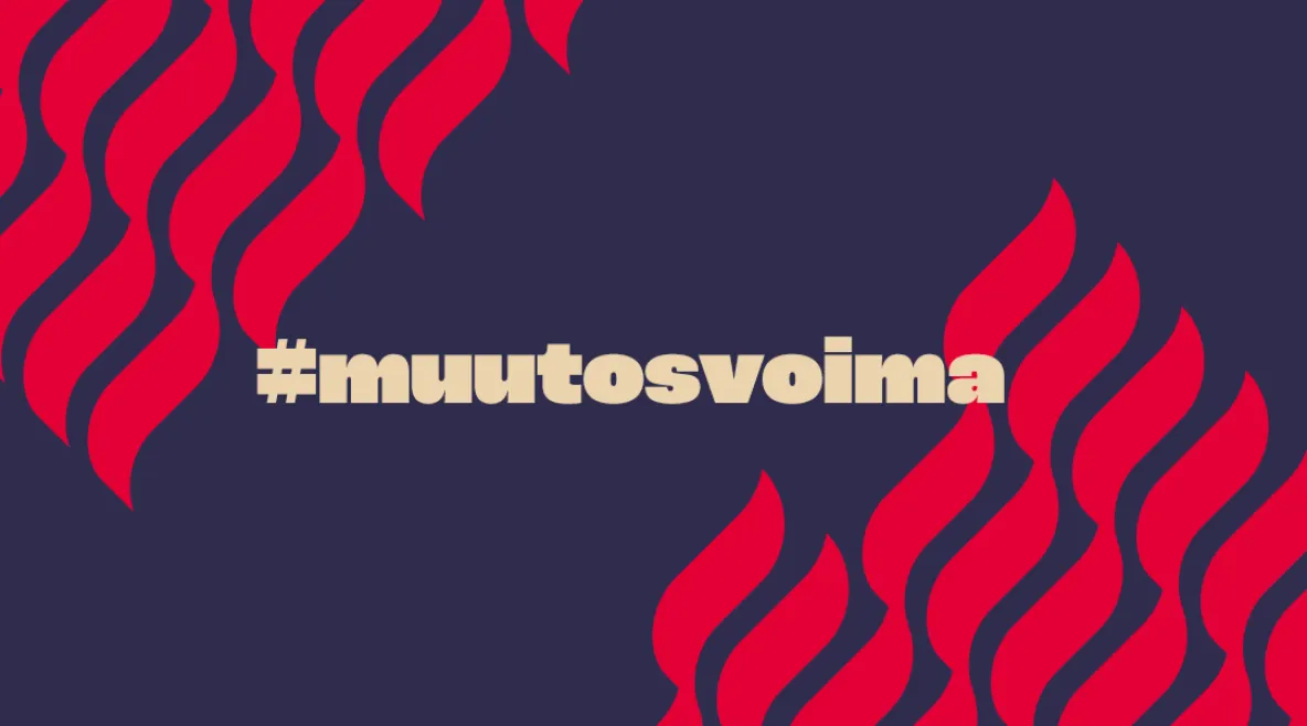 Kuvituskuva, jossa lukee muutosvoima