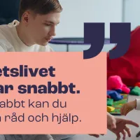 Kuvassa lastenhoitaja ja pieni lapsi