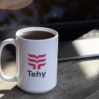 Kahvikuppi Tehyn logolla.
