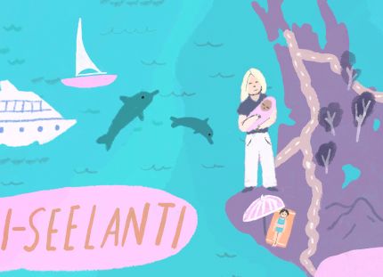 Pinja Funnellin elämä Uudessa Seelannissa kuvitettuna.