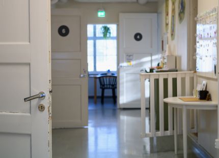 Kuva Fredrika-klinikan käytävältä.