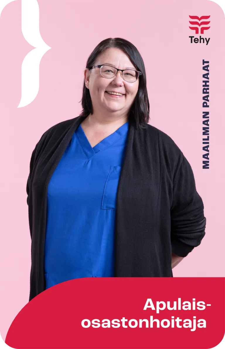Kuvassa apulaisosastonhoitaja Maailman parhaat -kampanjassa