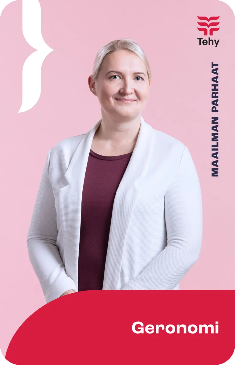 Kuvassa geronomi Maailman parhaat -kampanjassa