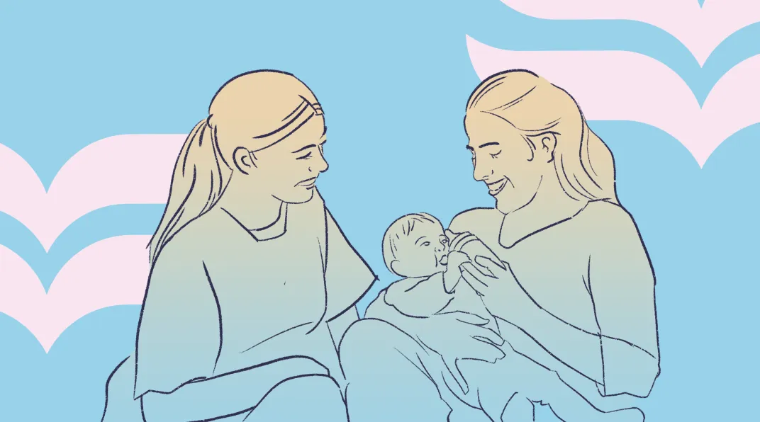 Sosiaalityöntekijä vauvan ja äidin kanssa