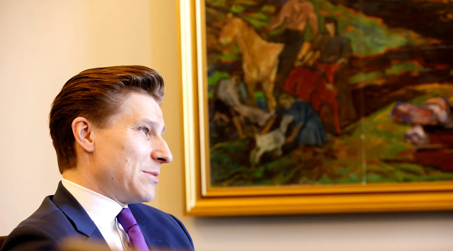 Kuvassa puolustusministeri Antti Häkkänen. 