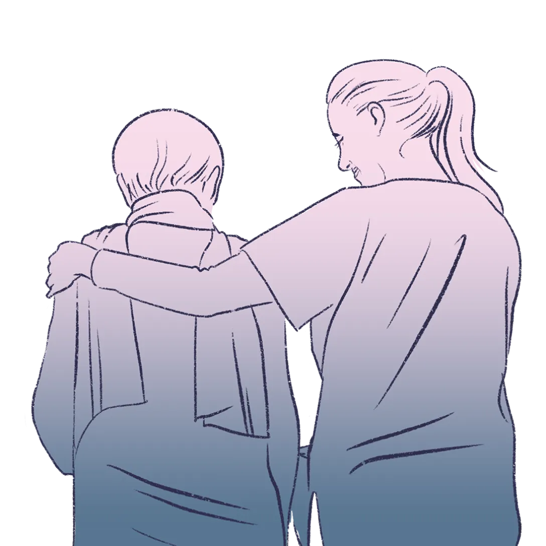 Vanha nainen ja hoitaja